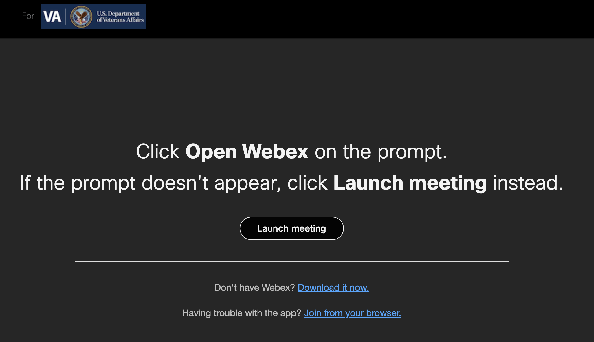 WebEx screenshot